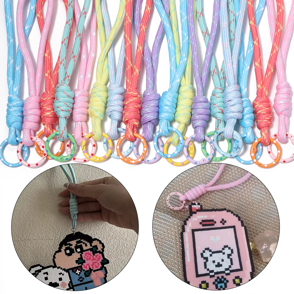 Car Accessories Phone Holder - 5pcs/lot Colorful Braided Keychain Mobile Phone