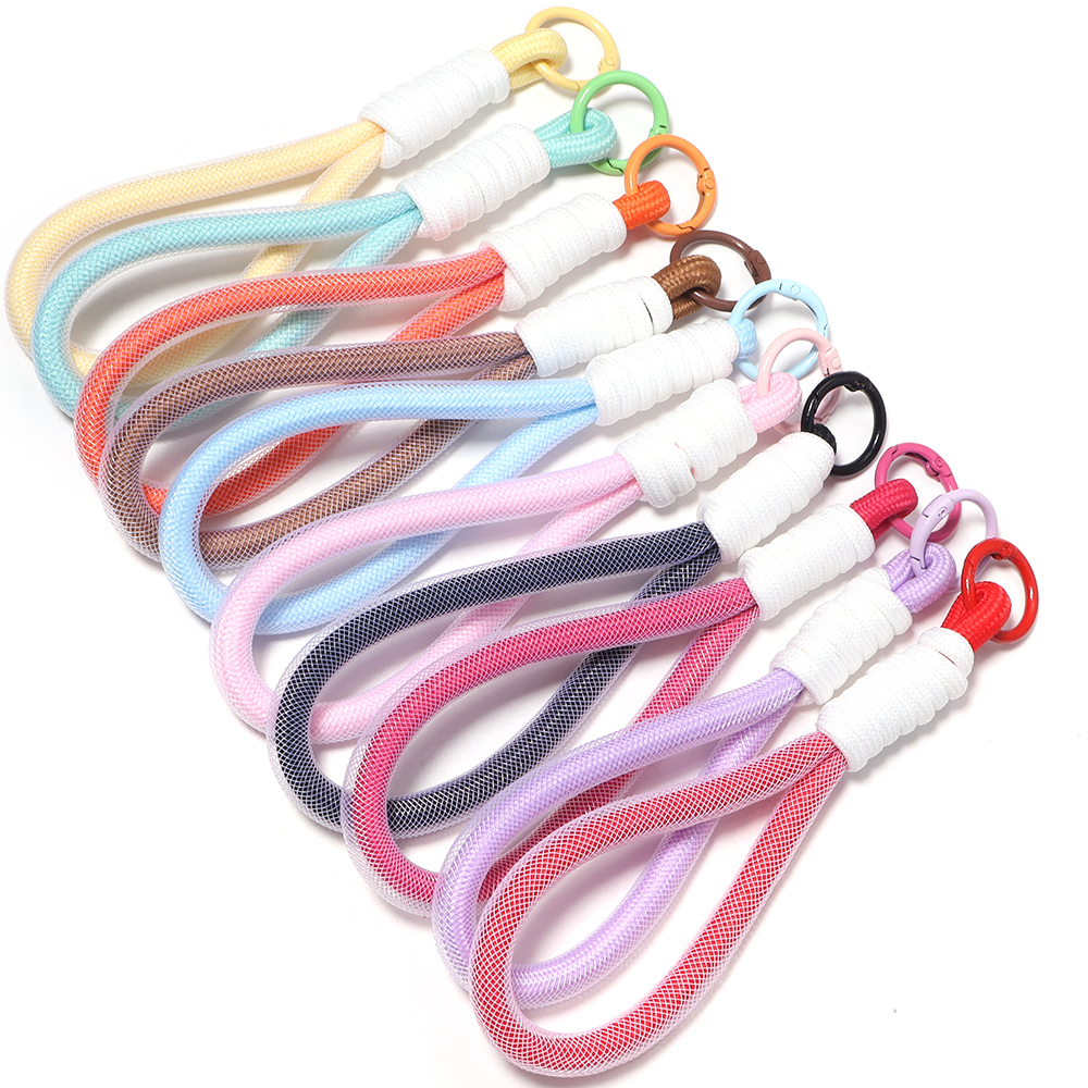 Car Accessories Phone Holder - 2pcs Hand Woven Keychain For Mobile