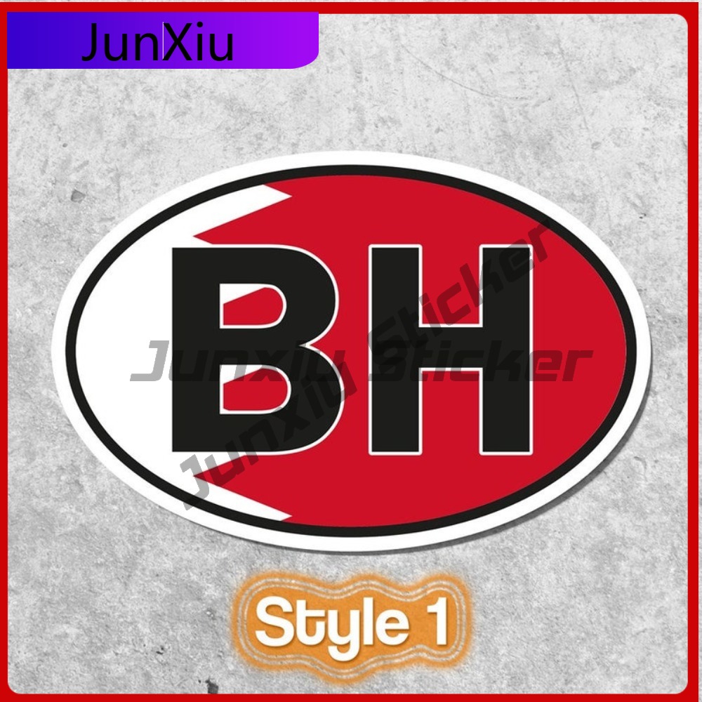 Bahrain BH Sticker Oval Flag W - مراجعة Car Accessories Bahrain وسعره