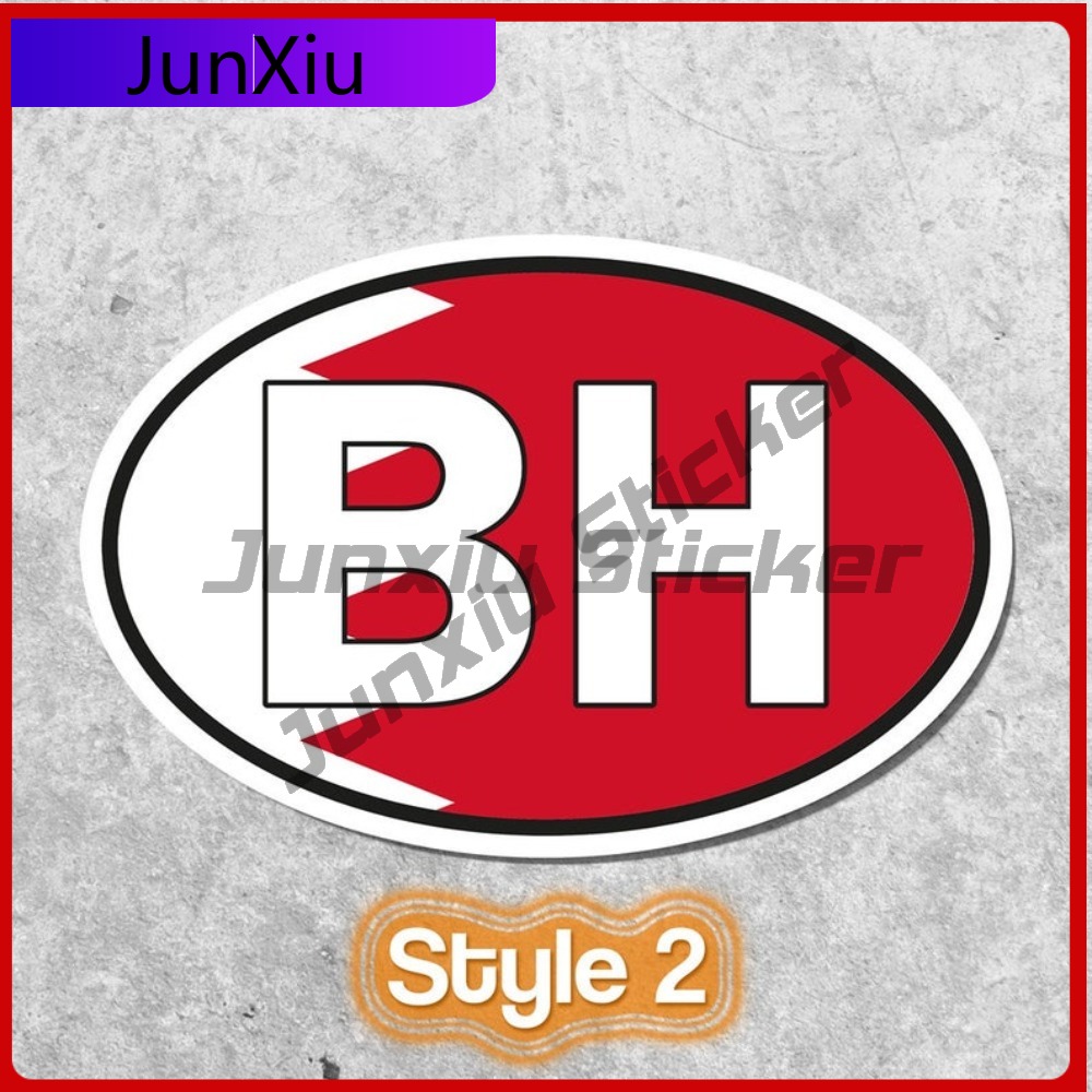 Bahrain BH Sticker Oval Flag W - مراجعة Car Accessories Bahrain وسعره