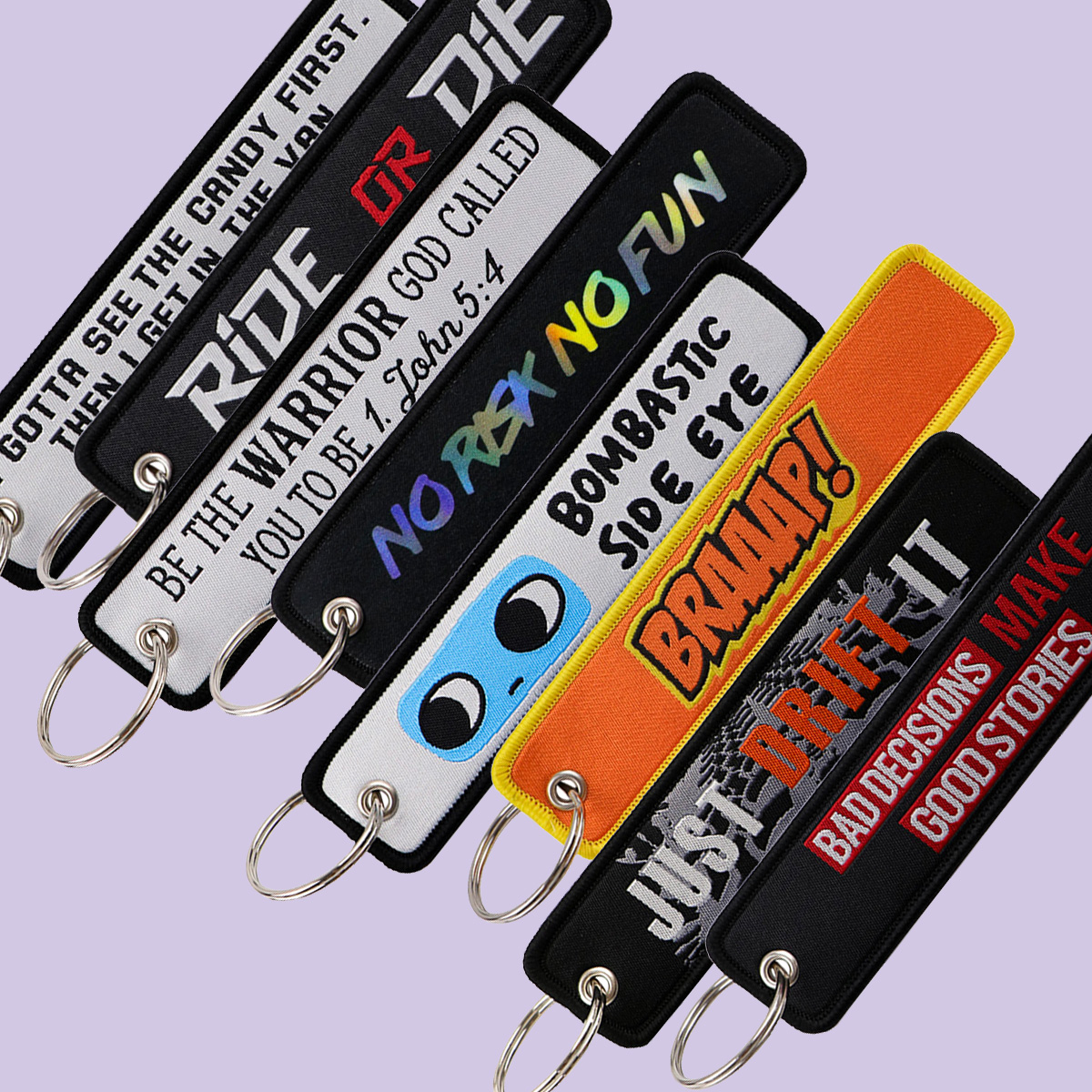 No Risk No Fun Embroidery Keyc - مراجعة Car Accessories Quotation وسعره
