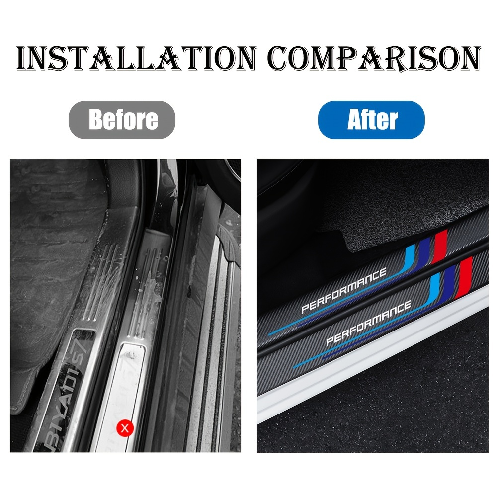 4pcs Carbon Fiber Sill Plate S - مراجعة Car Accessories Nz وسعره