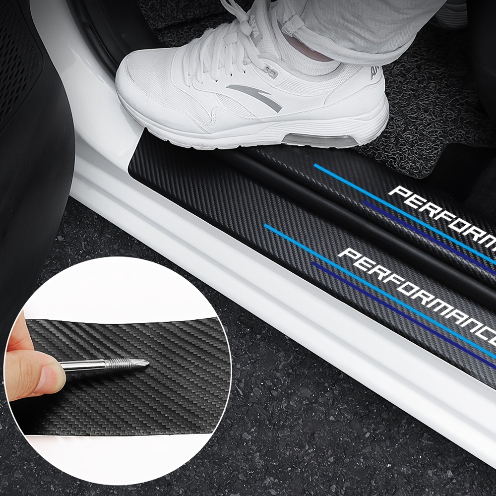 4pcs Carbon Fiber Sill Plate S - مراجعة Car Accessories Nz وسعره