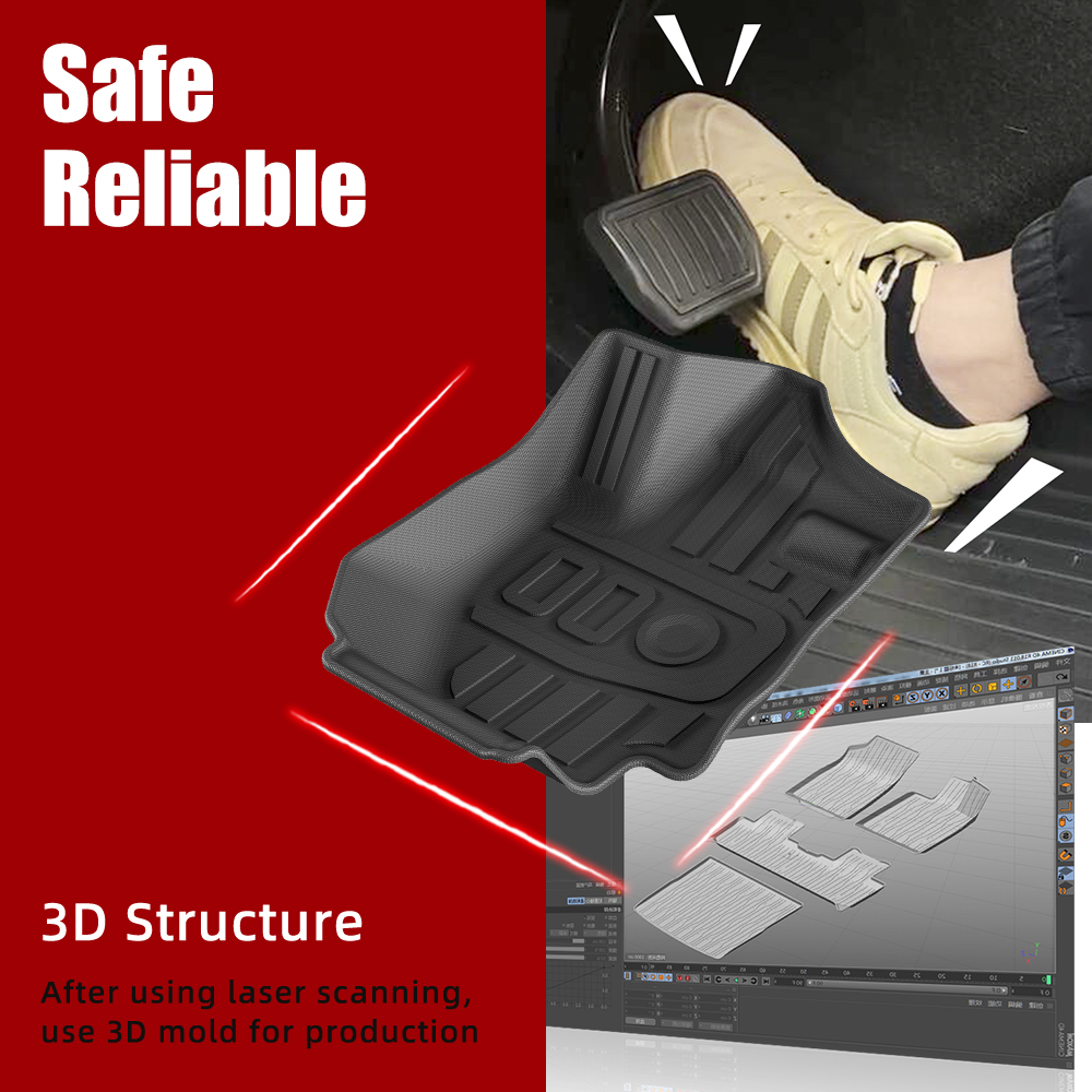 3D TPE Car Floor Mat Fuel LHD  - مراجعة Car Floor Mat Rubber وسعره