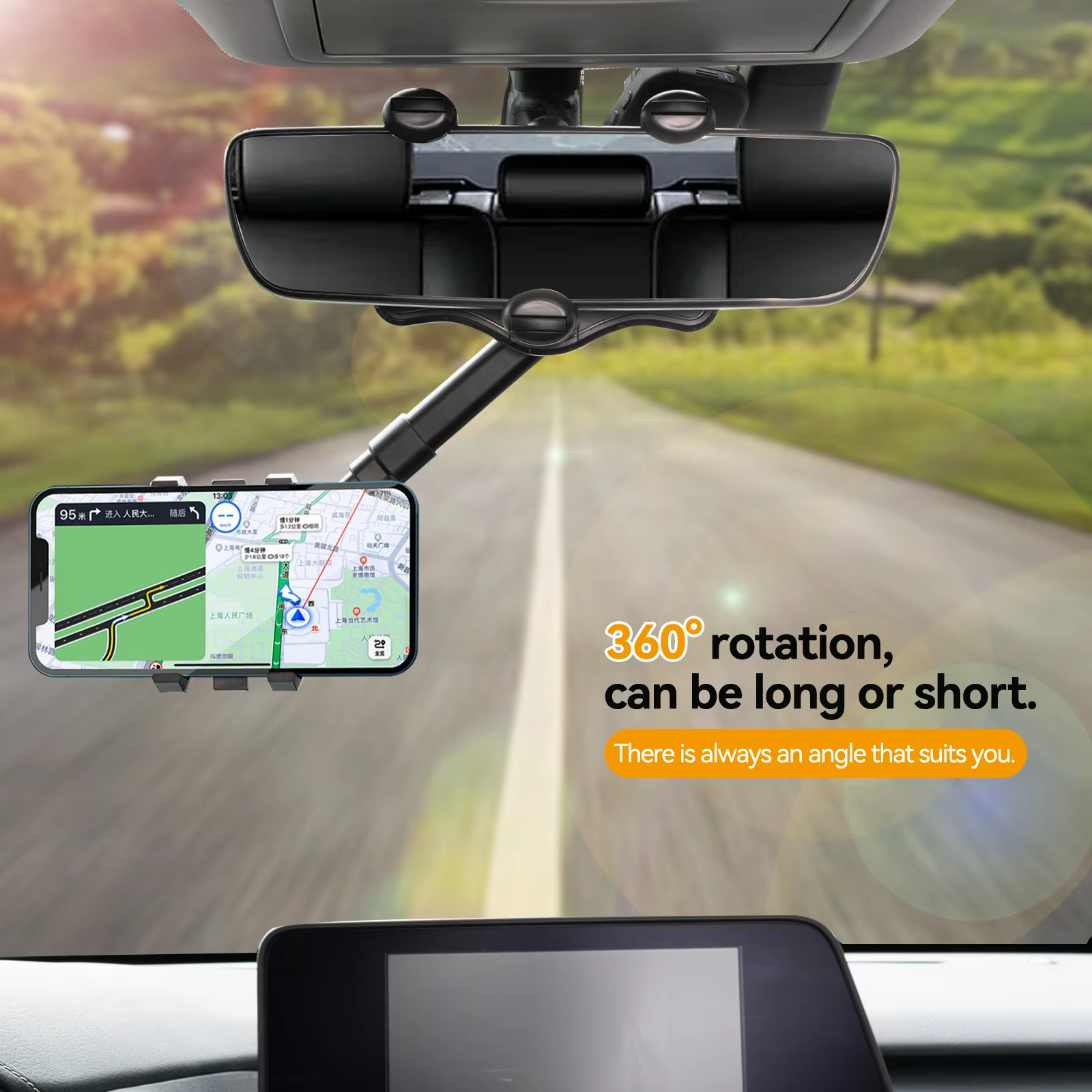 Adjustable Car Rearview Mirror - مراجعة Car Accessories Phone Holder وسعره
