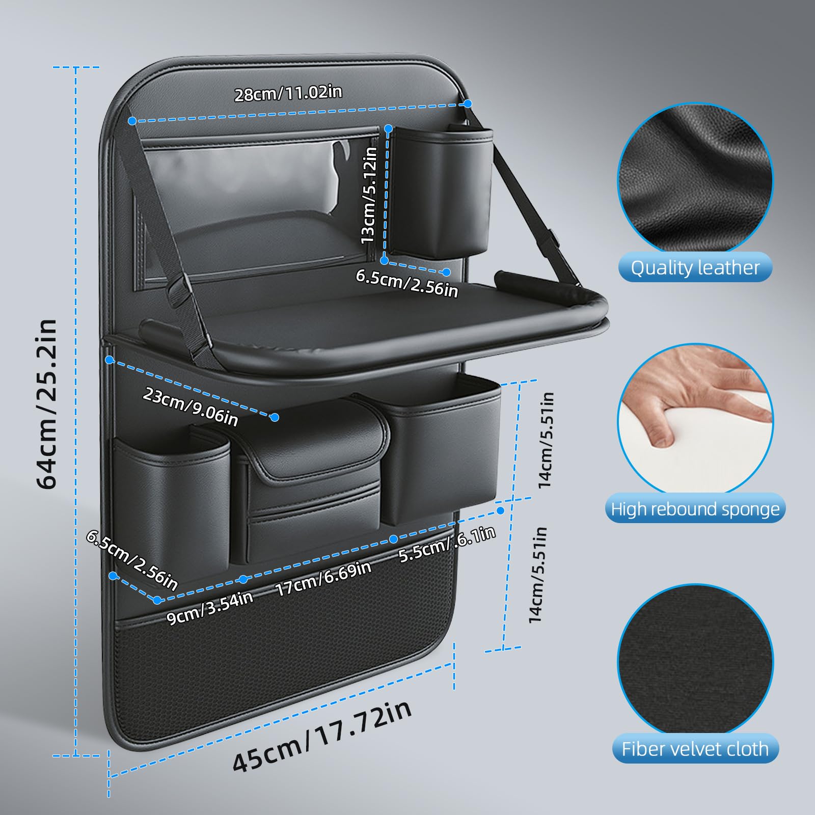 Car Seat Back Organizer, Multi - مراجعة Back Seat Car Table وسعره