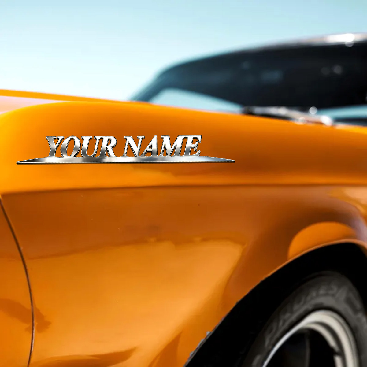 Metal Trendy YOUR NAME Sticker - مراجعة Car Accessories For Baby وسعره