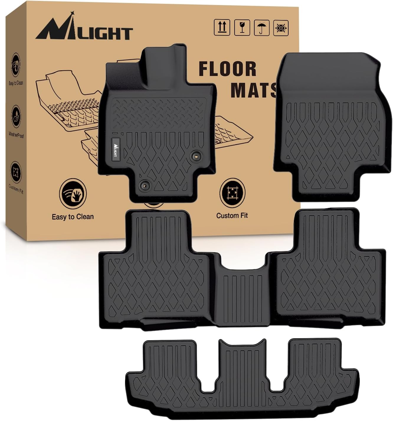 Nilight Custom Fit TPE Floor M - مراجعة Car Floor Mat Rubber وسعره