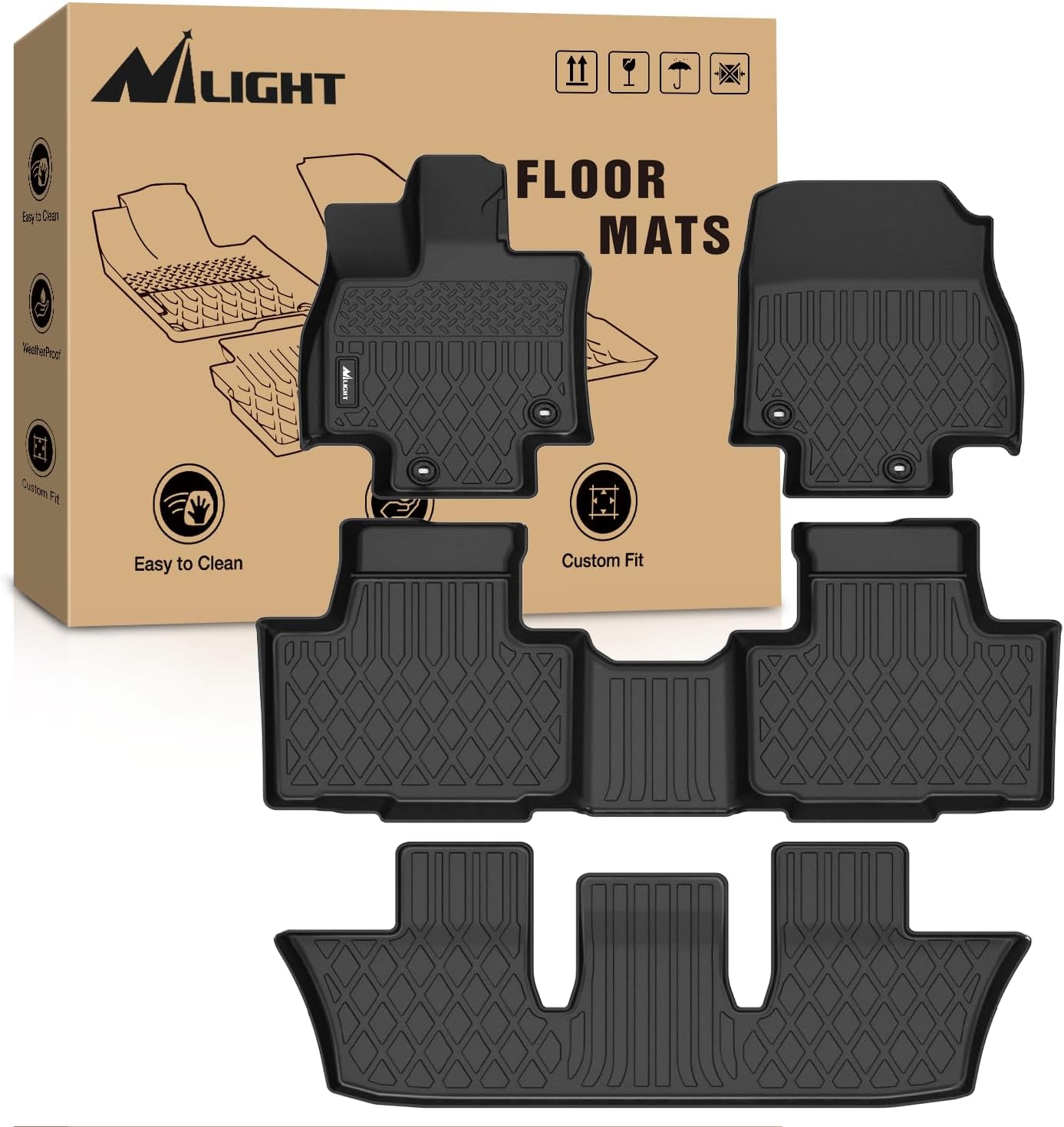 Nilight Custom Fit TPE Floor M - مراجعة Car Floor Mat Rubber وسعره