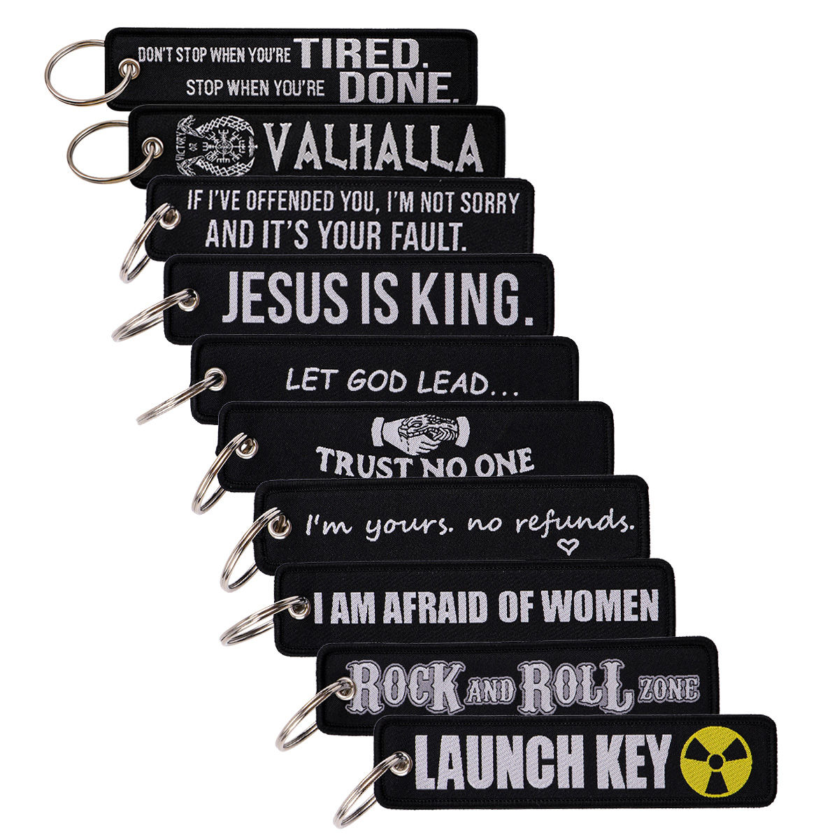 Black Embroidery Key Fob Rock  - مراجعة Car Accessories Quotation وسعره
