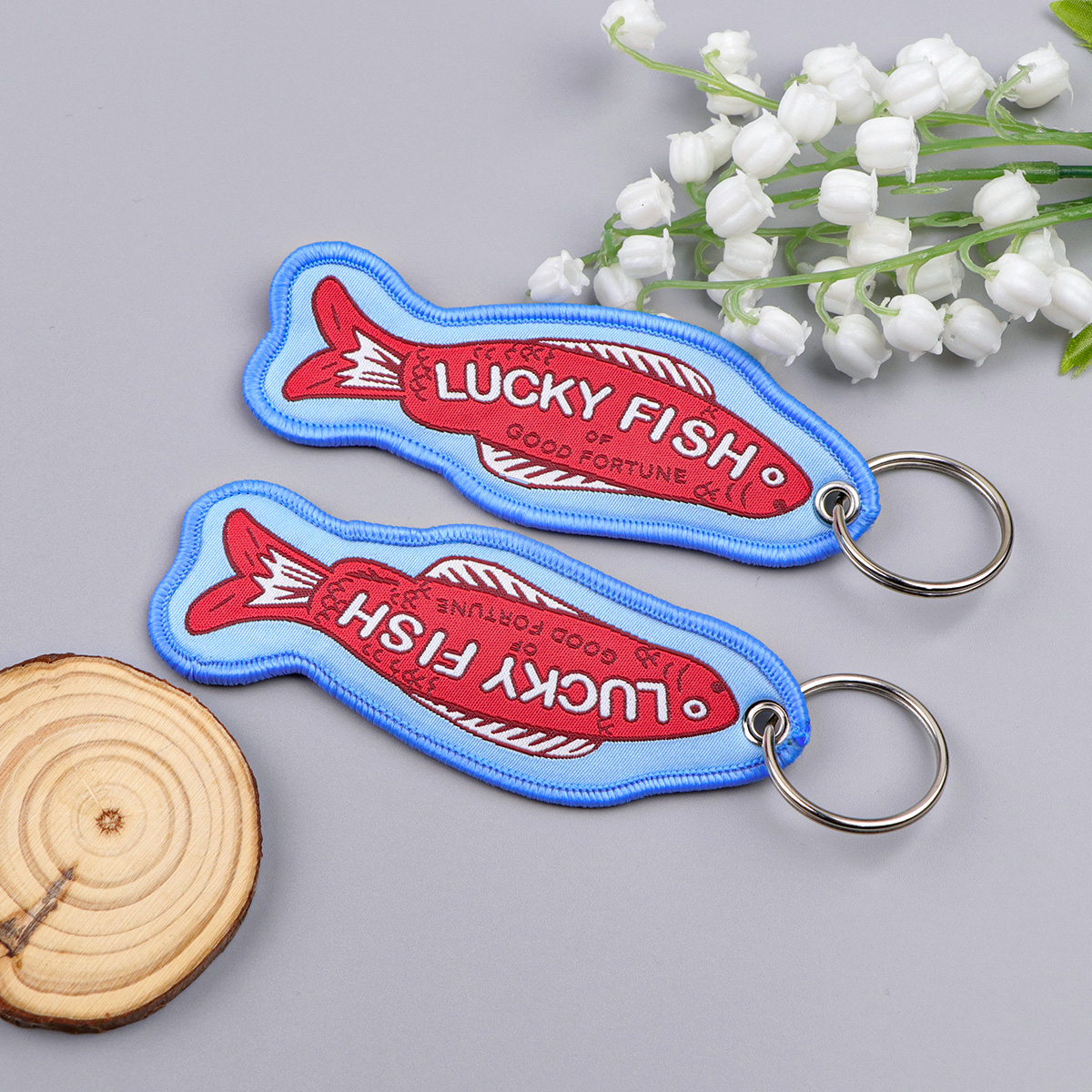 Carp Lucky Fish Embroidered Ke - مراجعة Car Accessories Quotation وسعره