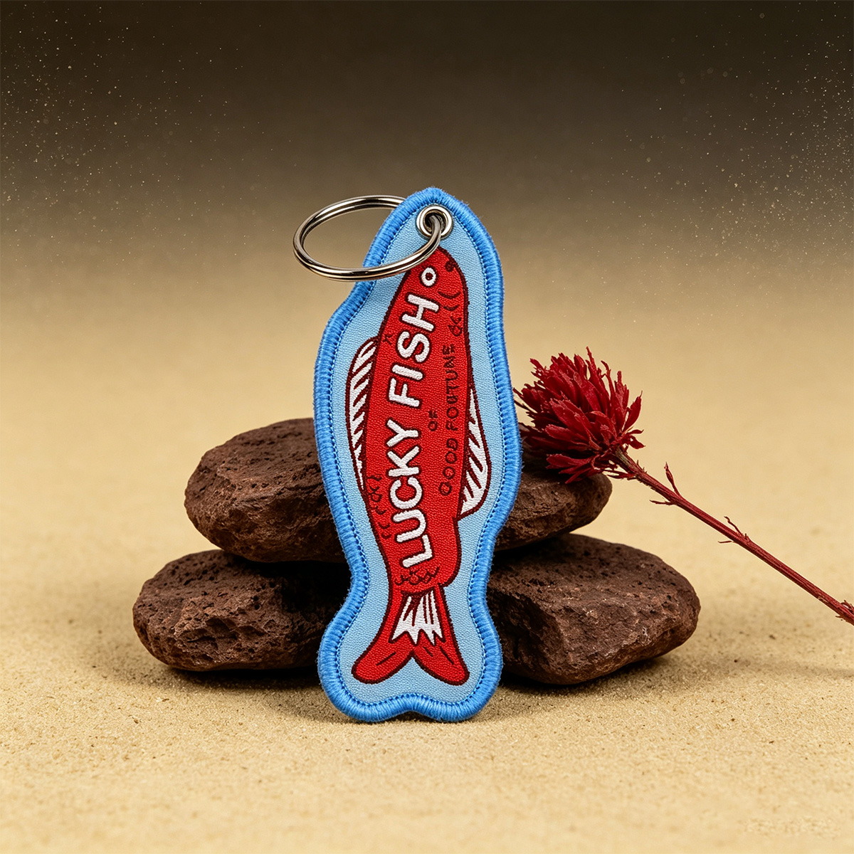 Carp Lucky Fish Embroidered Ke - مراجعة Car Accessories Quotation وسعره