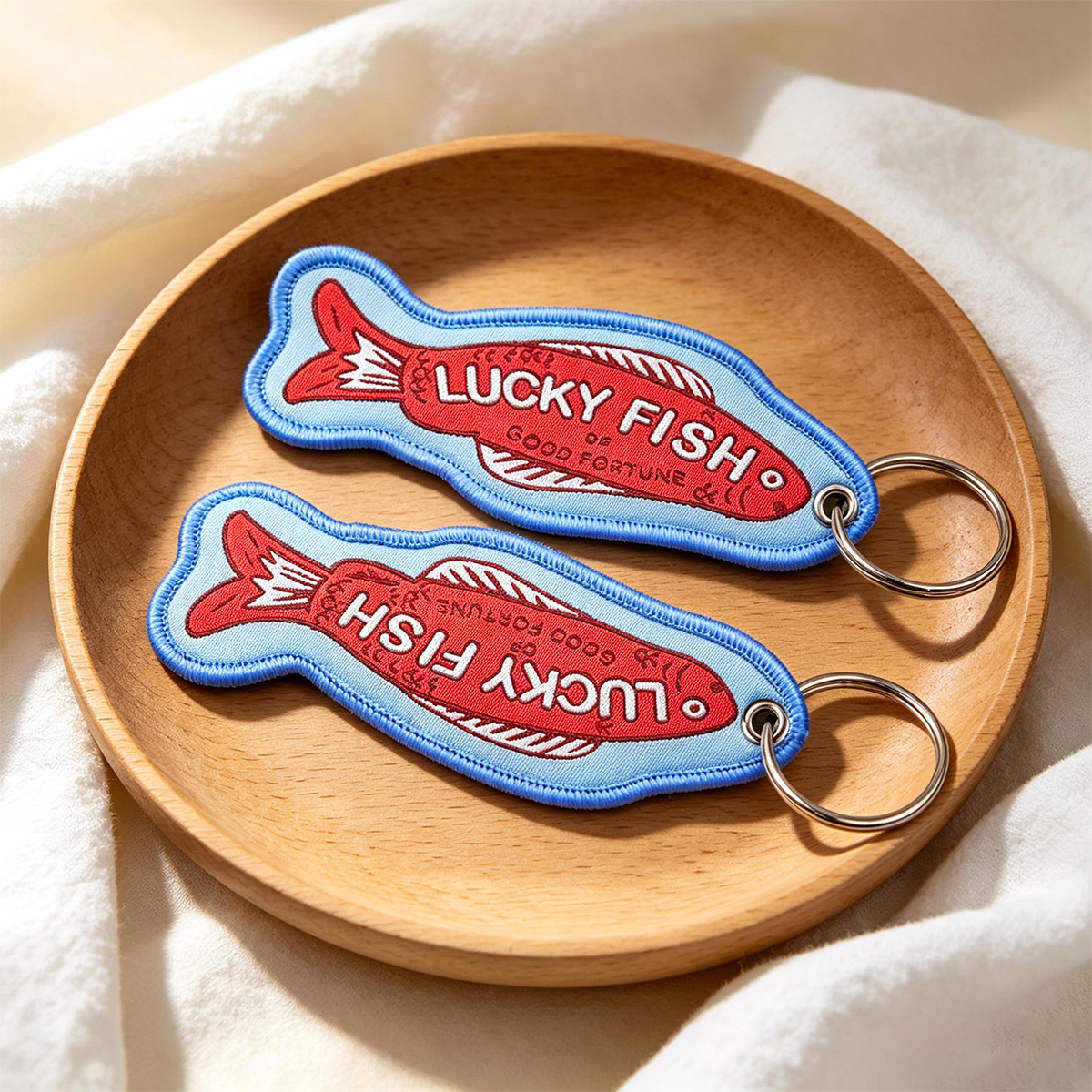 Carp Lucky Fish Embroidered Ke - مراجعة Car Accessories Quotation وسعره