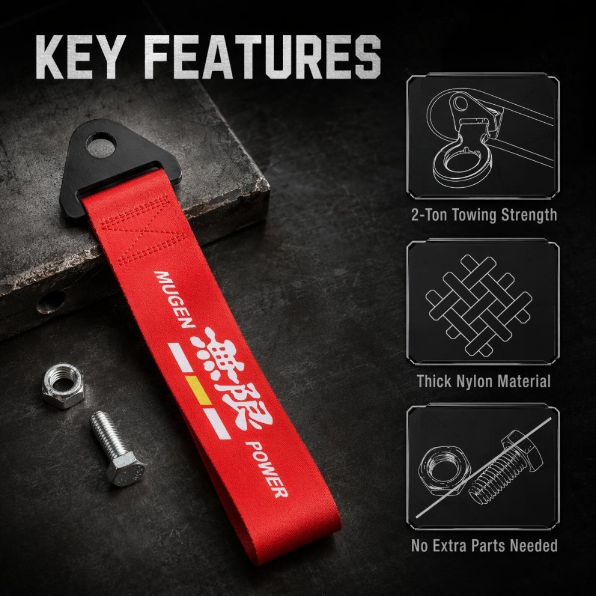 Car RACING Towing Rope JDM Dec - مراجعة Car Accessories Jdm وسعره