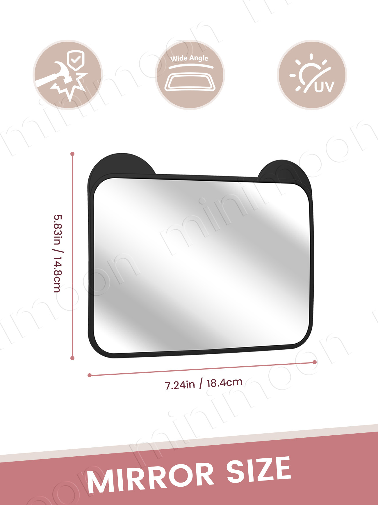 Cute Bear-Ear Car Seat Mirror, - مراجعة Car Accessories For Baby وسعره