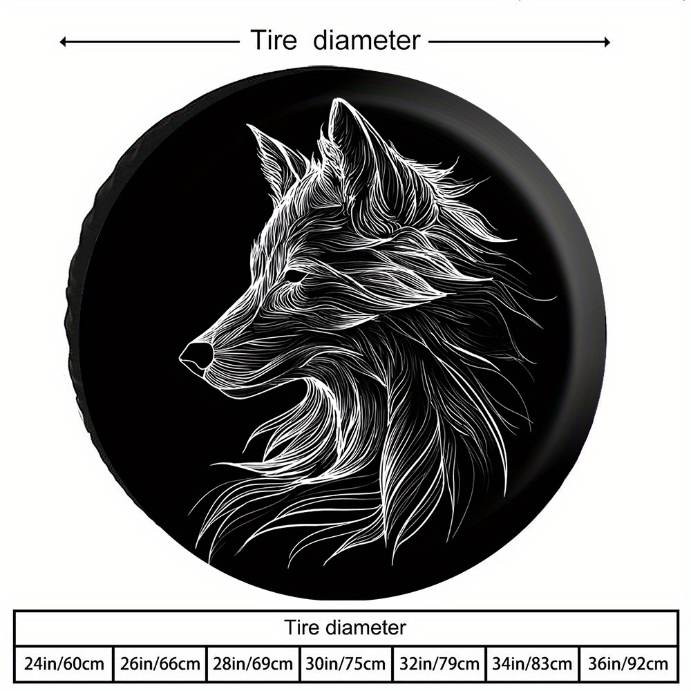 Wolf Head Graphic Tire Cover P - مراجعة Car Accessories Exterior وسعره