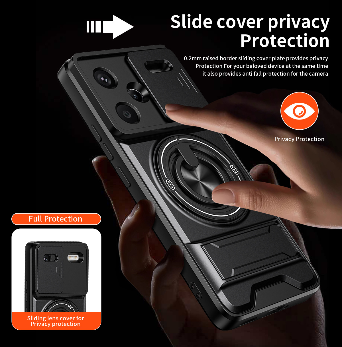 Lens Slide Camera Phone Case f - مراجعة Car Accessories Phone Holder وسعره