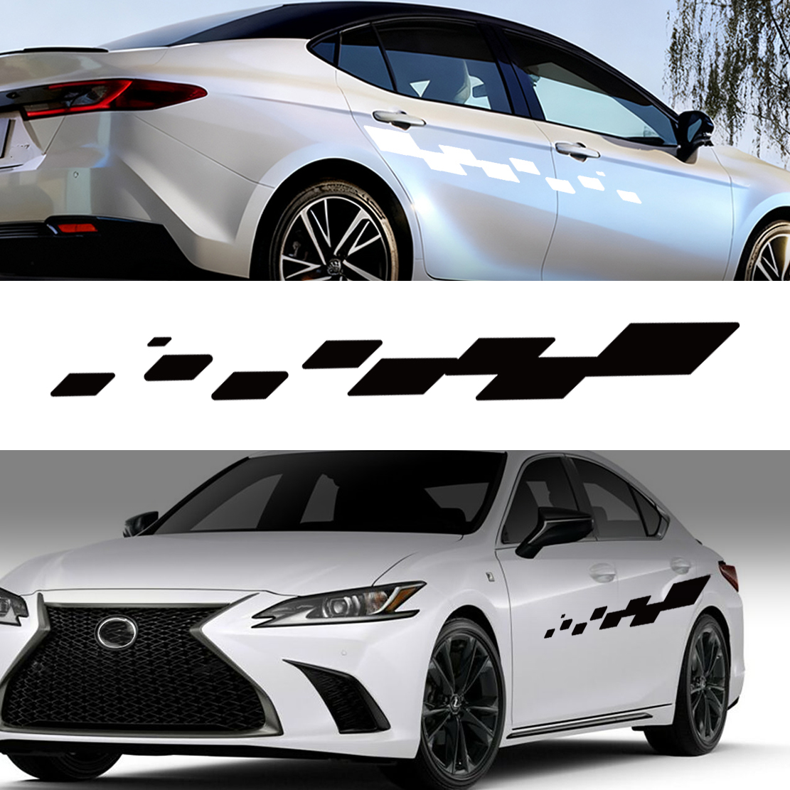 2pcs Car Door Decals Racing Ch - مراجعة Car Accessories Nz وسعره