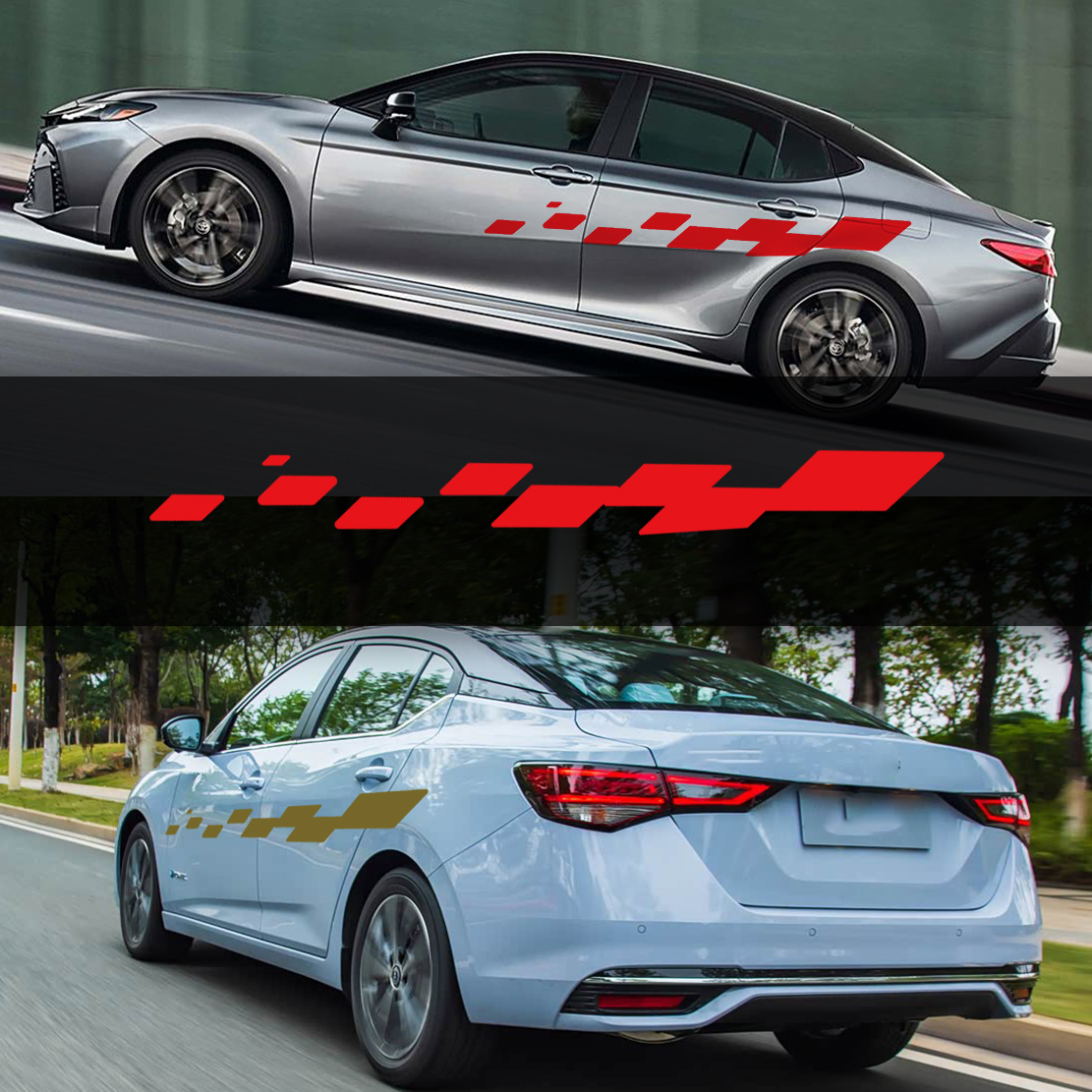2pcs Car Door Decals Racing Ch - مراجعة Car Accessories Nz وسعره