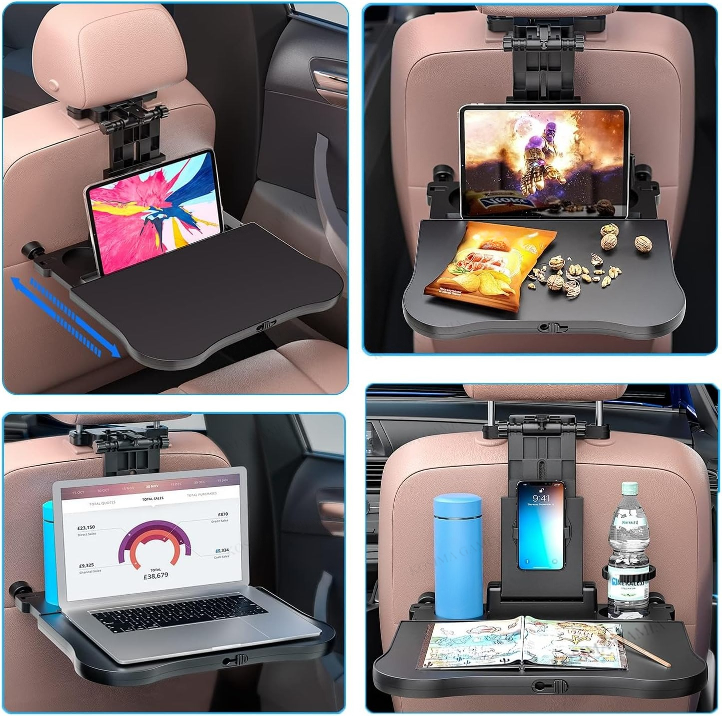 Folding Anti-Slip Baby Car Sea - مراجعة Back Seat Car Table وسعره