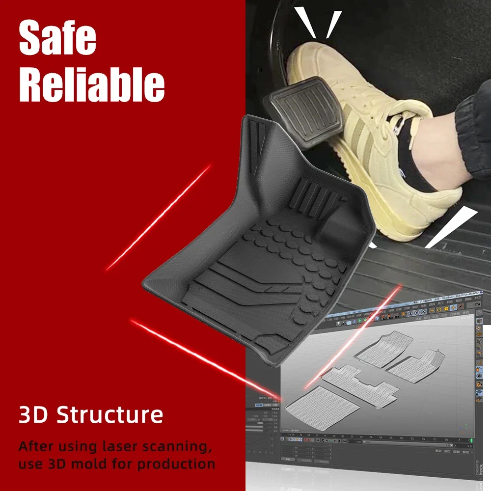 Custom Hot Sell TPE 3D Car Flo - مراجعة Car Floor Mat Rubber وسعره